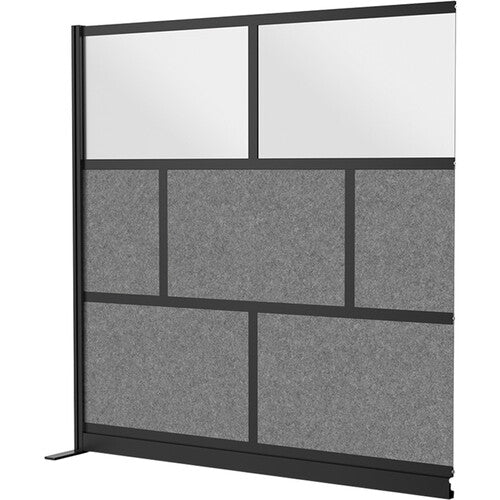 Luxor-MW-7070-XCGB Modular Room Divider Add-On Wall (70 x 70", Black)