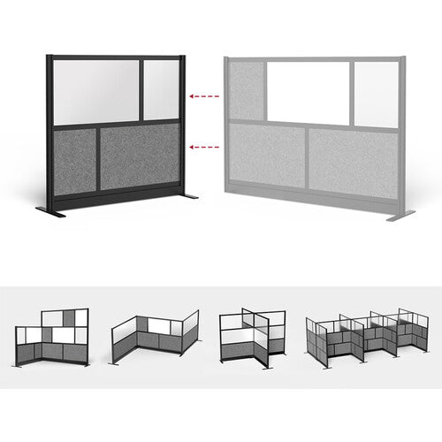 Luxor Modular Room Divider Starter Wall with Whiteboard