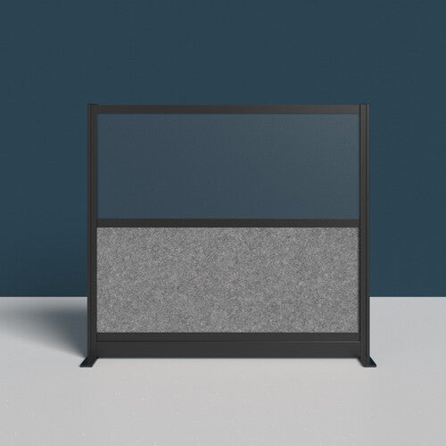 Luxor-MW-5348-FWCGWB Modular Room Divider Starter Wall (53" x 48", Black)
