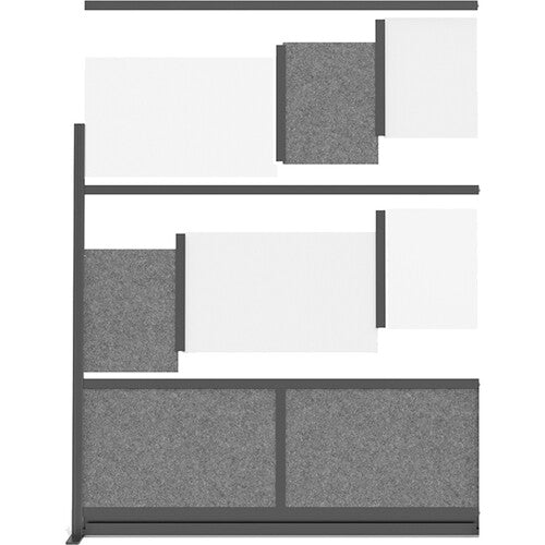 Luxor-MW-5370-XCGB Modular Room Divider Add-On Wall (53 x 70", Black)