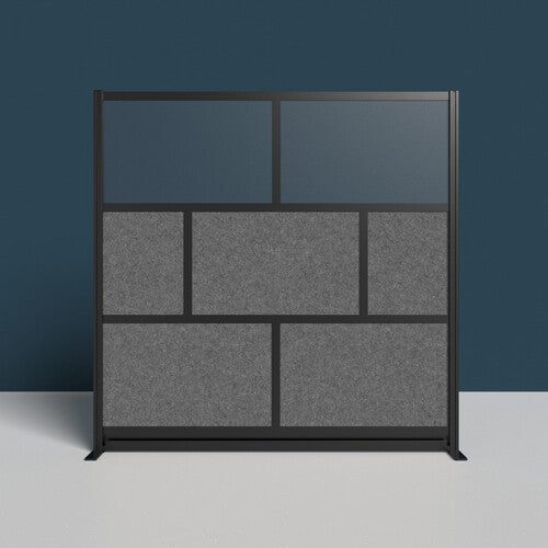 Luxor-MW-7070-FCGB Modular Room Divider Starter Wall (70" x 70", Silver)