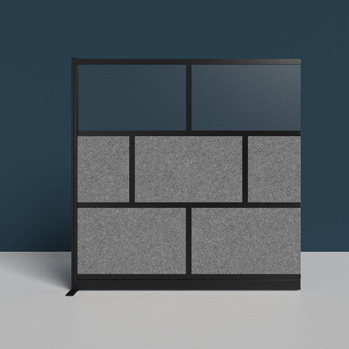 Luxor-MW-7070-XCGB Modular Room Divider Add-On Wall (70 x 70", Black)