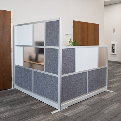 Luxor Modular Room Divider Add-On Wall with Whiteboard (70 x70")