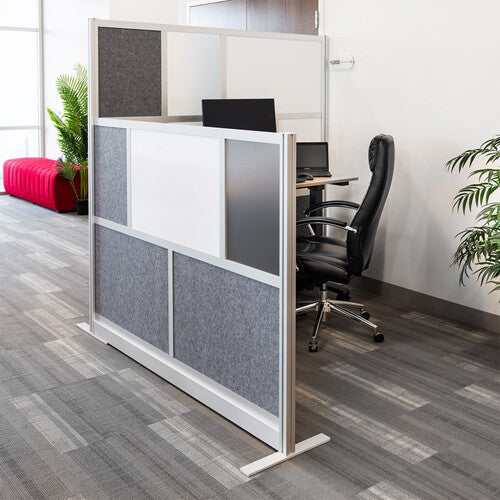Luxor Modular Room Divider Add-On Wall with Whiteboard (70 x70")