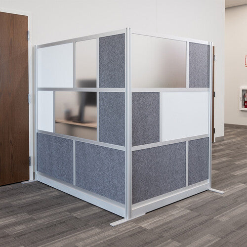 Luxor Modular Room Divider Add-On Wall with Whiteboard (70 x70")