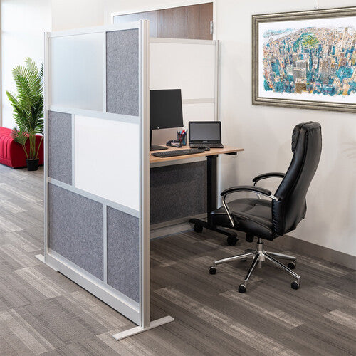 Luxor Modular Room Divider Add-On Wall with Whiteboard (70 x70")