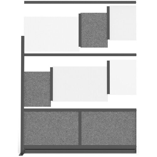 Luxor Modular Room Divider Add-On Wall with Whiteboard (70 x70")