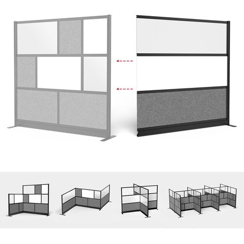 Luxor Modular Room Divider Add-On Wall (70 x 70")