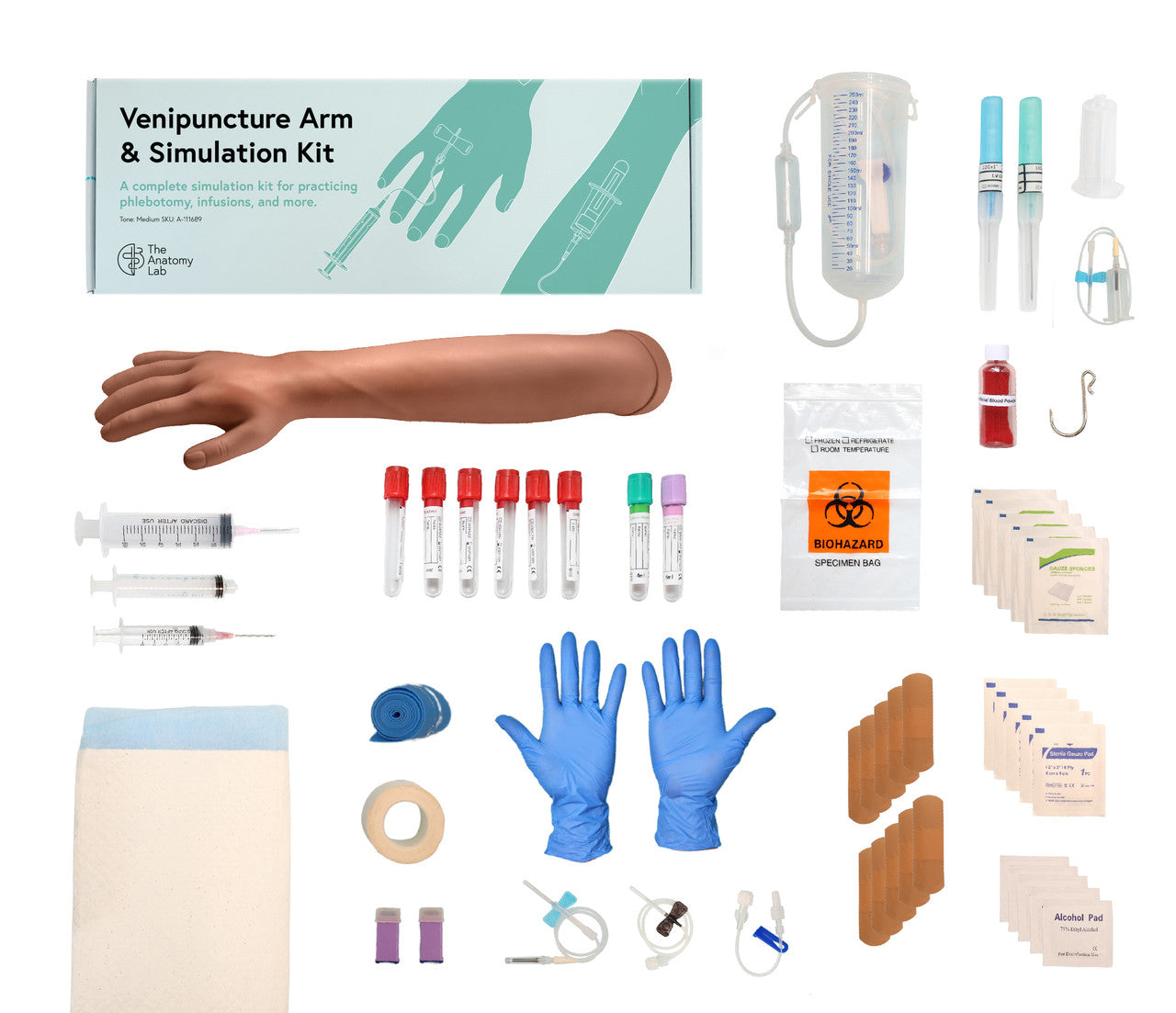Anatomy Lab Venipuncture and IV Practice Arm Kit and Simulation Arm