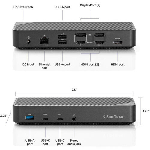 Luxor-TPDK001 SideTrak Multi-Port Triple 4K Display Docking Station