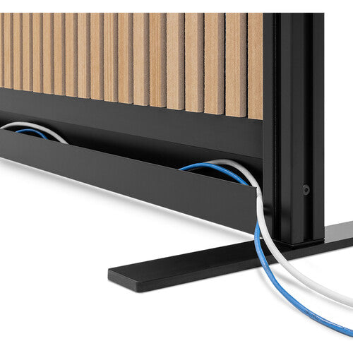 Luxor-MW-7048-WB Grove Modular Wall with Wood Slats and Black Frame (70 x 48")