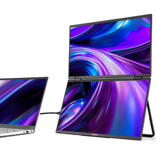Luxor-STFRHDBK15BL SideTrak Solo Book 15.6" Stacked Dual Monitor