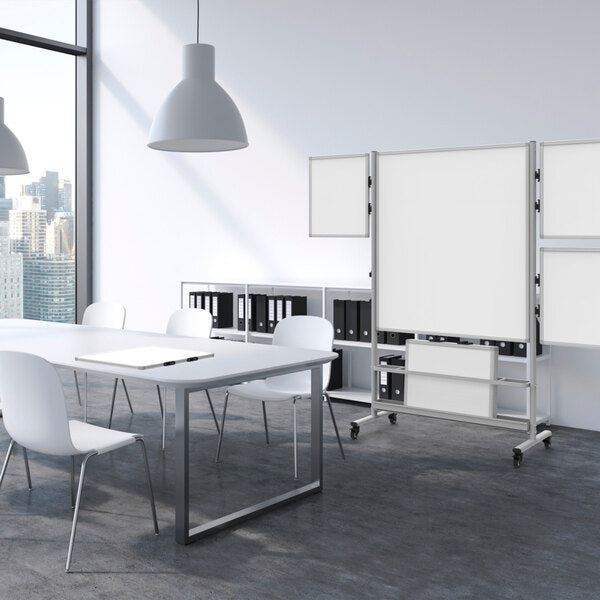Luxor-COLLAB-STATION Double Sided Mobile Dry-Erase Whiteboard