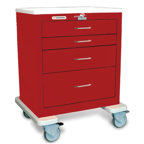 Marketlab-18542 Steel Emergency Cart • 29"W x 24.5"D, 4-Drawer • 36"H, 1/ea