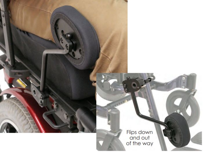 Therafin-32969-Knee Adductor Hdw, Flip-Down w/ Long Arm & 1.375" Tubing Adaptor, Left