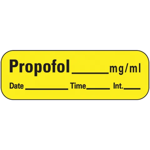 Induction Label Sharn/Marketlab Induction Agents Labels | Anesthesia Medication Safety ...