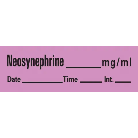 Sharn/Marketlab Vasopressors Labels