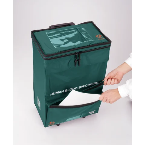 Marketlab-1985 Wheeled Specimen Transport Tote • 15.5"W x 9.5"D x 22"H, 1/ea