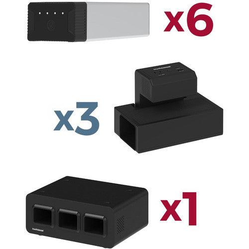 Luxor-KBEP-6B3C3 KwikBoost EdgePower Medium Use Bundle Desktop Charging Station System