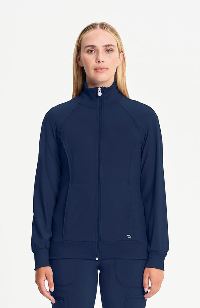 Infinity Women's Zip Front Warm Up Scrub Jacket