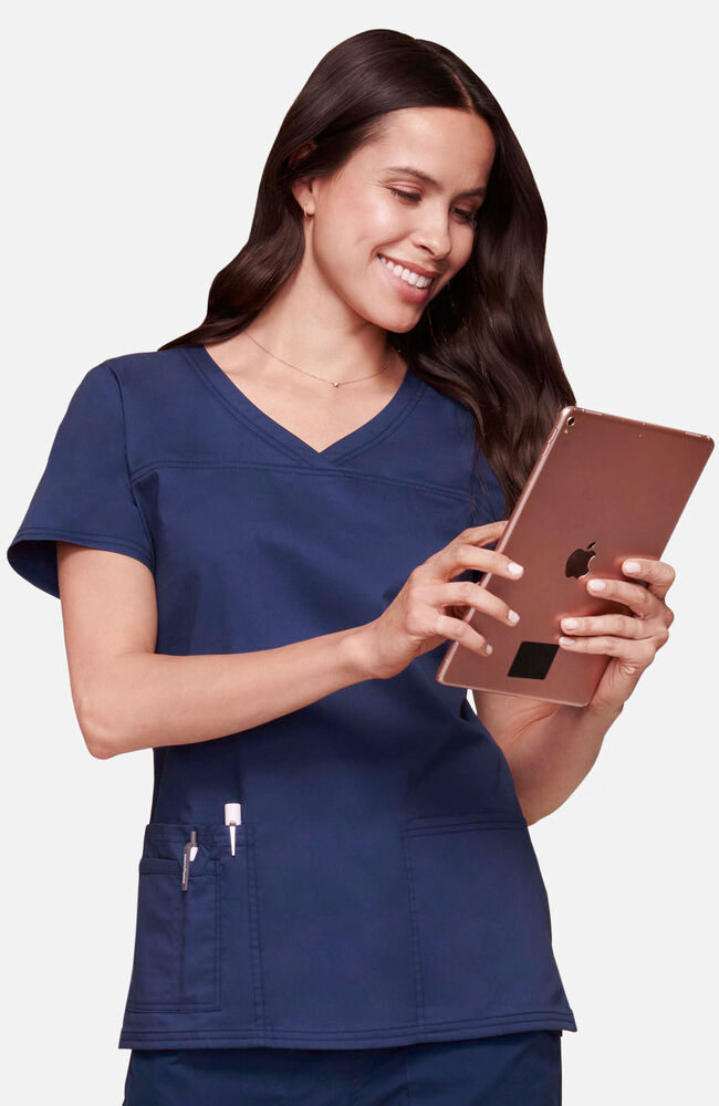 Cherokee Medical Allura Women’s Three front pockets V-Neck Top
