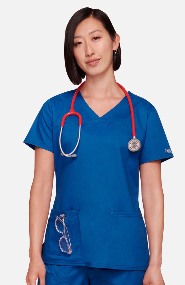 Cherokee Medical Allura Women’s Three front pockets V-Neck Top