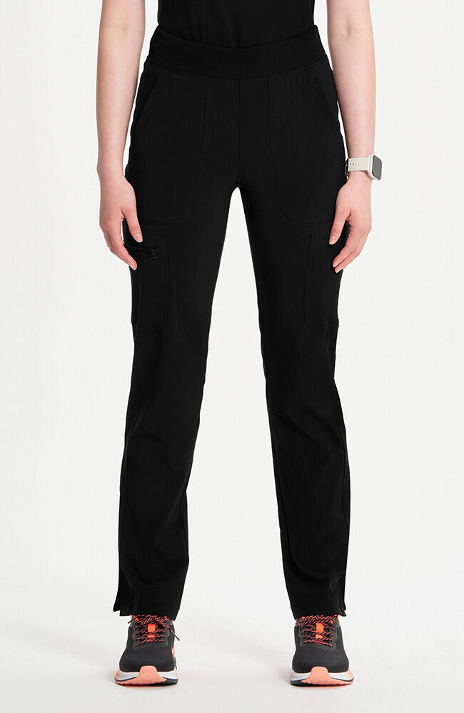 Infinity Women's Mid Rise Tapered Leg Pull-On Scrub Pant - Petite