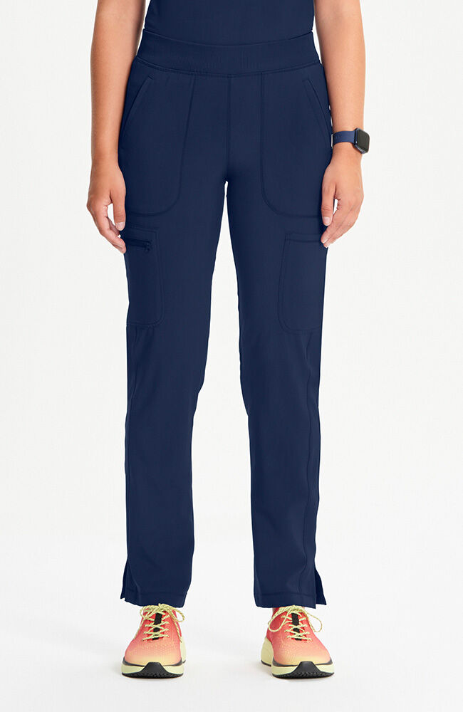 Infinity Women's Mid Rise Tapered Leg Pull-On Scrub Pant - Petite