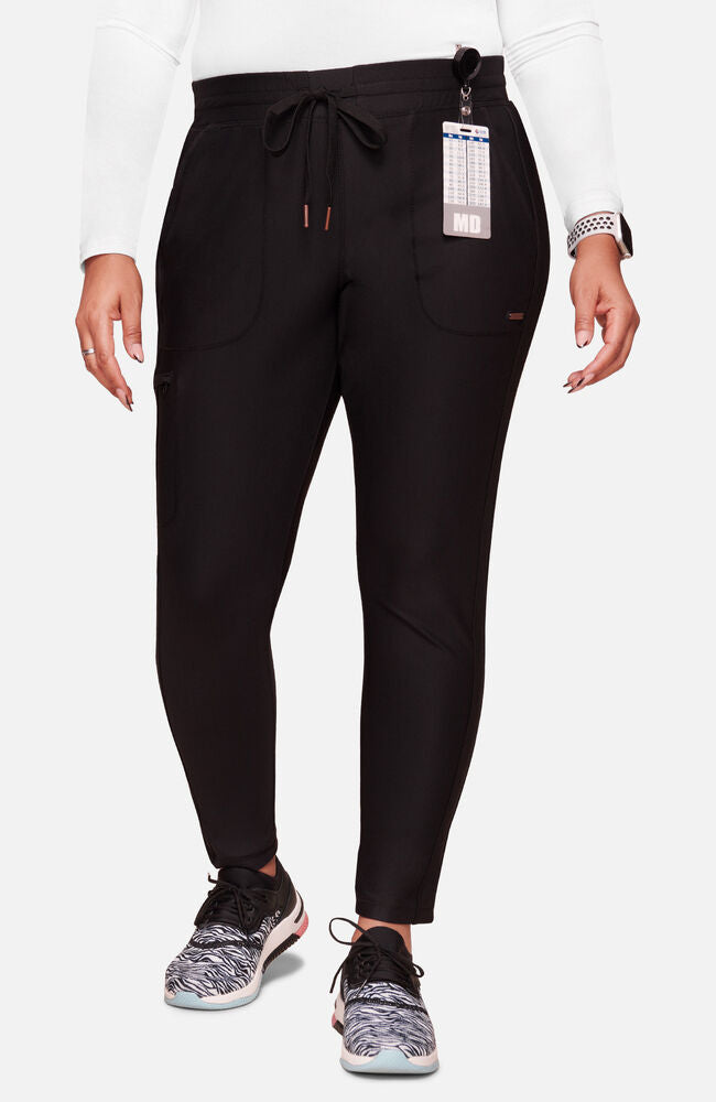 Cherokee Medical Women's Mid Rise Tapered Leg Drawstring Scrub Pant, Petite