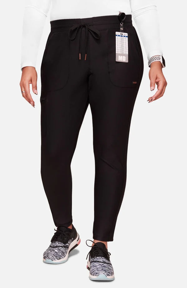 Cherokee Medical FORM Women's Mid Rise Tapered Leg Drawstring Scrub Pant - Petite