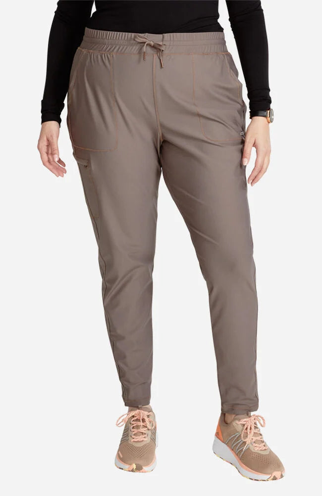 Cherokee Medical FORM Women's Mid Rise Tapered Leg Drawstring Scrub Pant - Petite