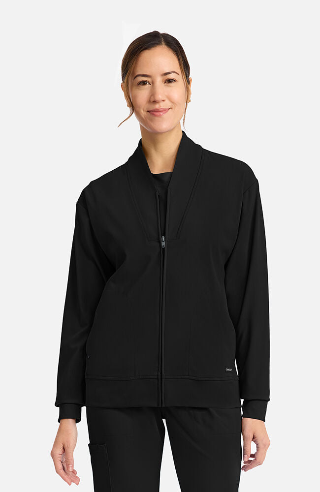 Cherokee Medical Achieve Women's 2-Pocket Shawl Collar Warm Up Scrub Jacket