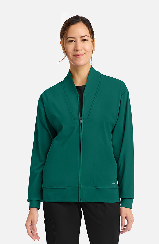 Cherokee Medical Achieve Women's 2-Pocket Shawl Collar Warm Up Scrub Jacket