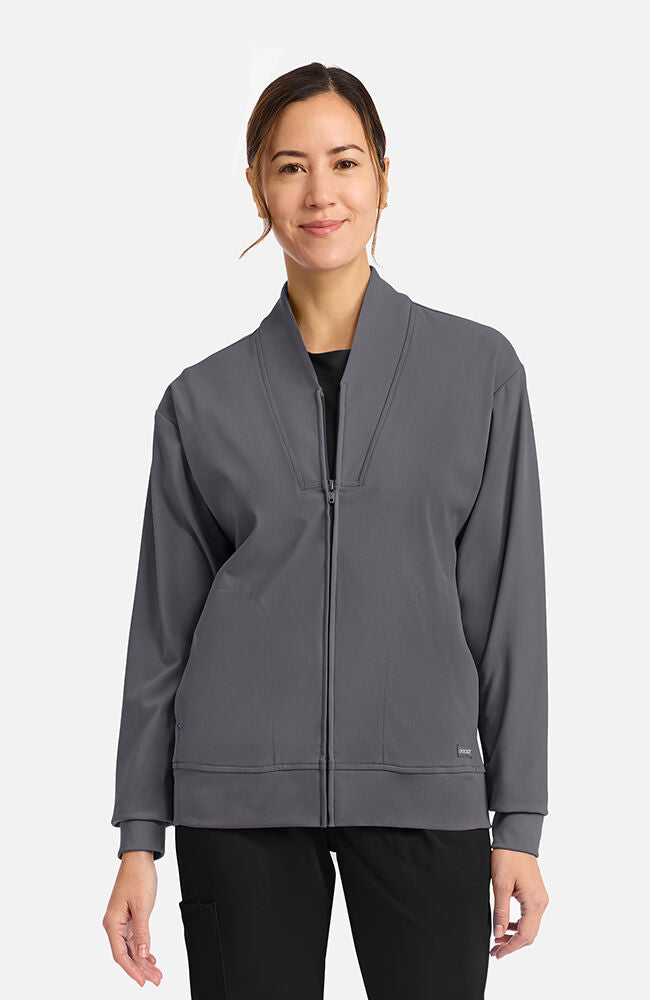 Cherokee Medical Achieve Women's 2-Pocket Shawl Collar Warm Up Scrub Jacket