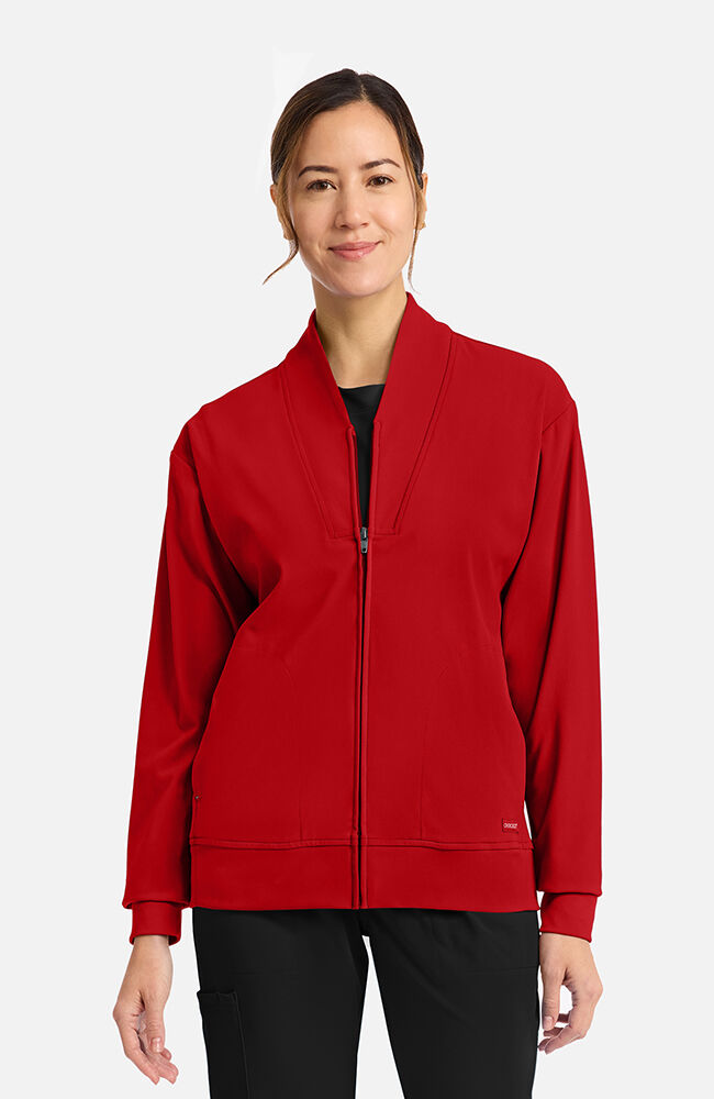 Cherokee Medical Achieve Women's 2-Pocket Shawl Collar Warm Up Scrub Jacket
