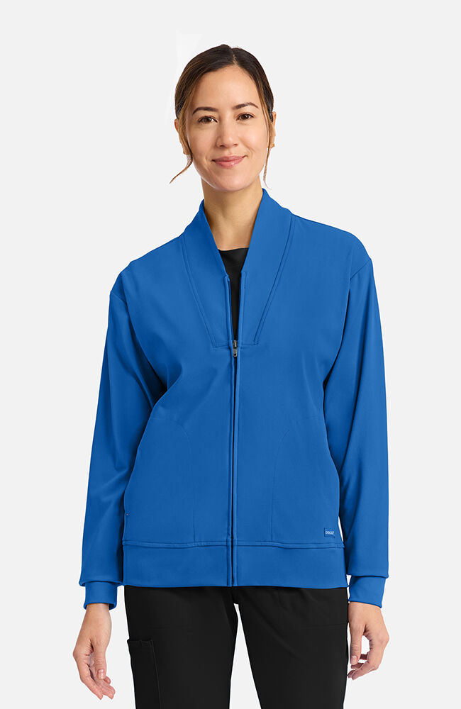 Cherokee Medical Achieve Women's 2-Pocket Shawl Collar Warm Up Scrub Jacket