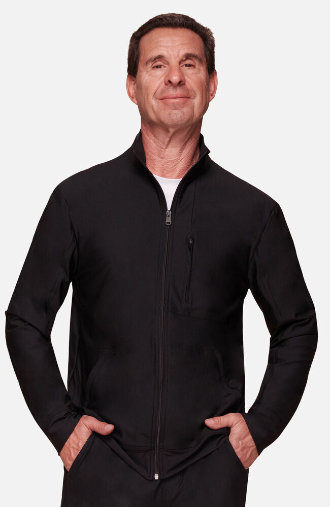 Cherokee Medical FORM Men's Zip Front Mock Neck Scrub Jacket