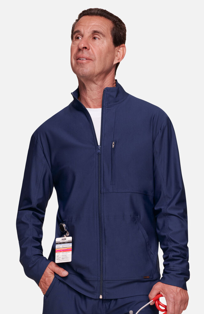Cherokee Medical FORM Men's Zip Front Mock Neck Scrub Jacket