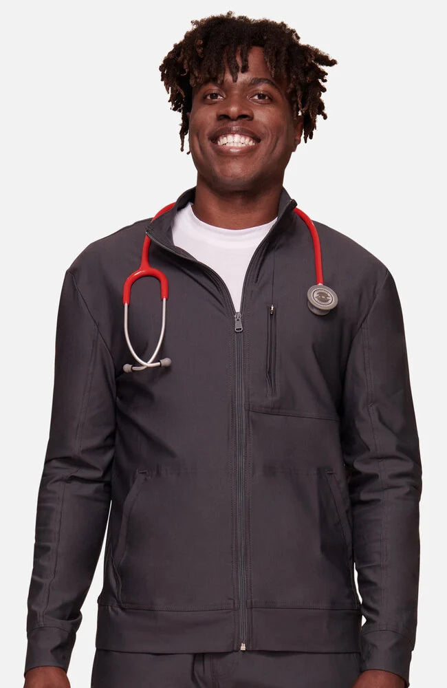 Cherokee Medical FORM Men's Zip Front Mock Neck Scrub Jacket