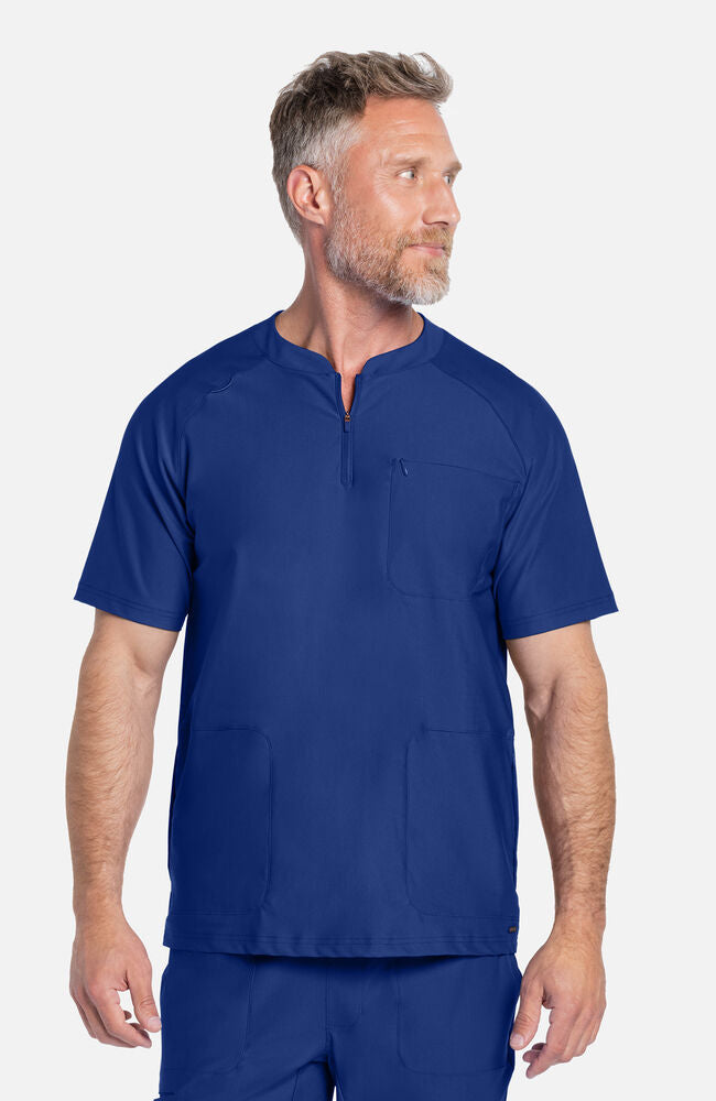 Cherokee Medical FORM Men's Quarter Zip Henley Scrub Top