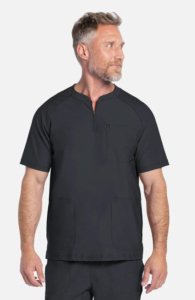 Cherokee Medical FORM Men's Quarter Zip Henley Scrub Top