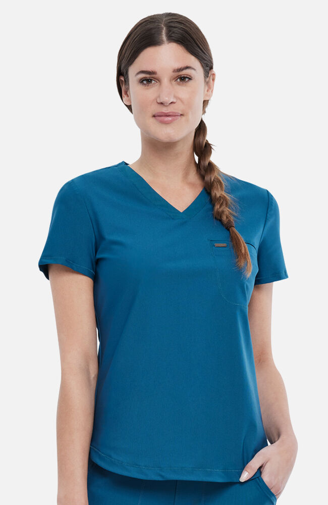 Cherokee Medical FORM Women's Tuck-In Knit Mesh V-Neck Scrub Top