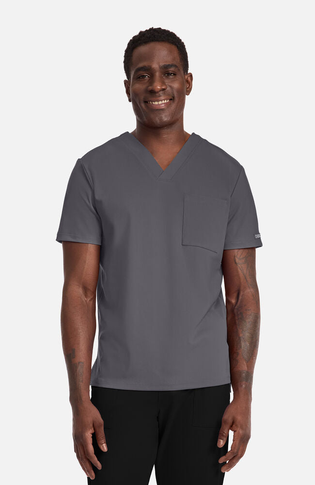 Cherokee Medical Achieve Men's 1-Pocket STRETCH V-Neck Knit Scrub Top