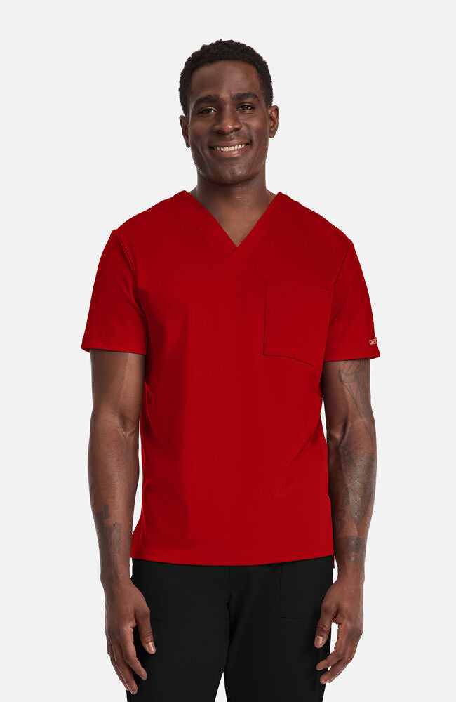Cherokee Medical Achieve Men's 1-Pocket STRETCH V-Neck Knit Scrub Top