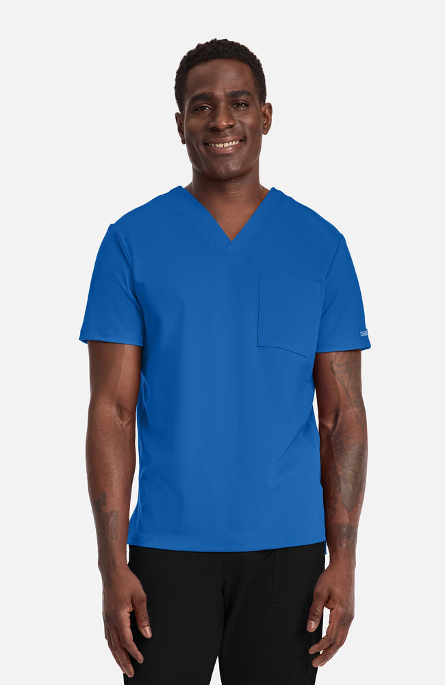 Cherokee Medical Achieve Men's 1-Pocket STRETCH V-Neck Knit Scrub Top