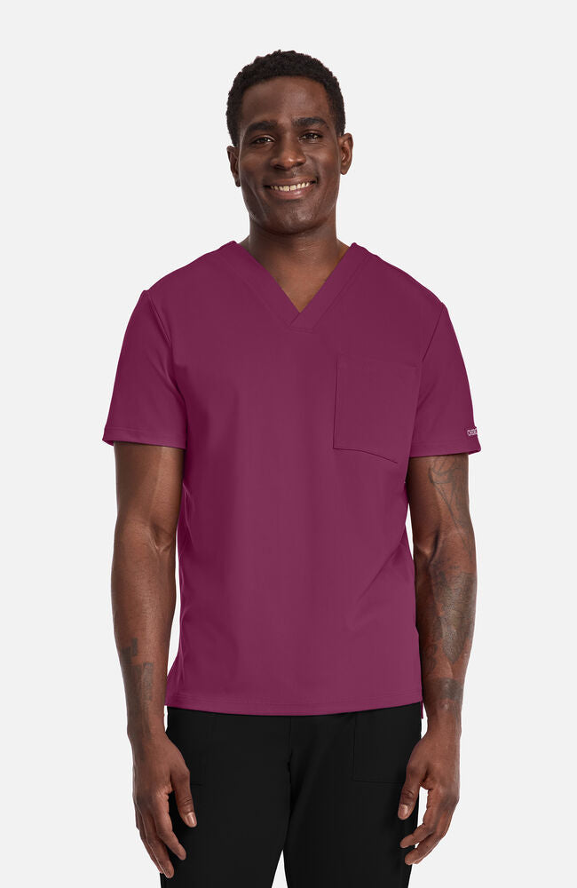 Cherokee Medical Achieve Men's 1-Pocket STRETCH V-Neck Knit Scrub Top