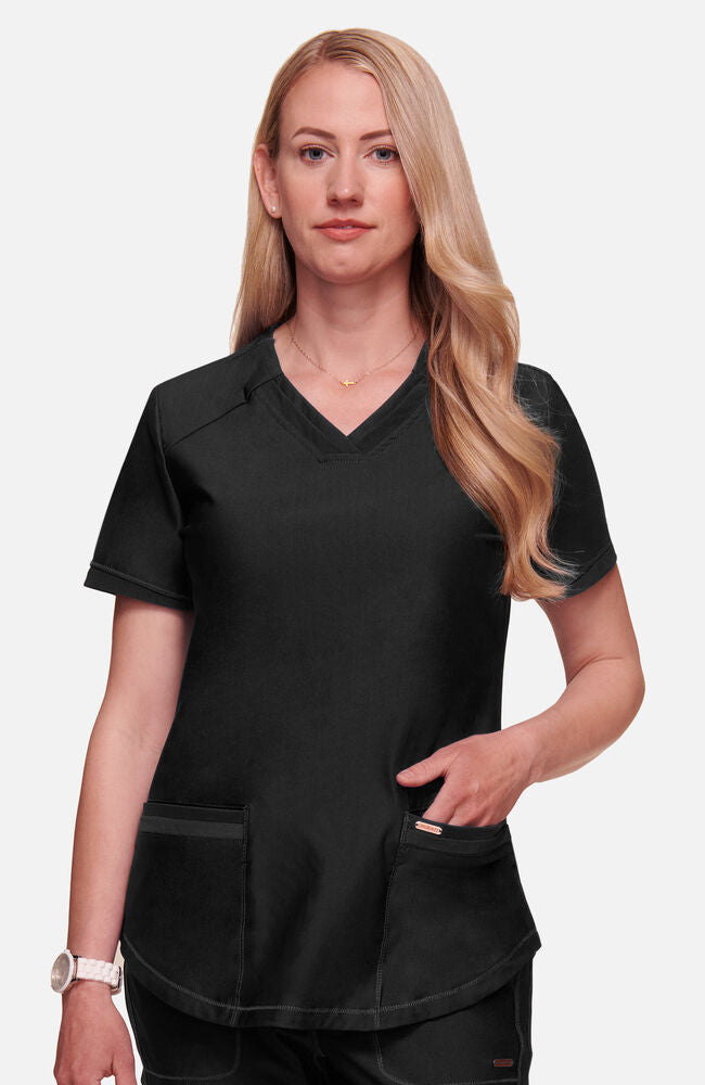 Cherokee Medical FORM Women's Curved Hemline V-Neck Scrub Top