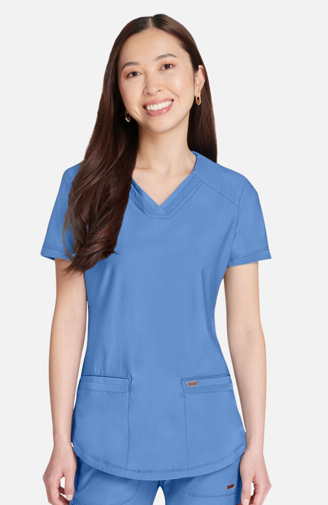 Cherokee Medical FORM Women's Curved Hemline V-Neck Scrub Top