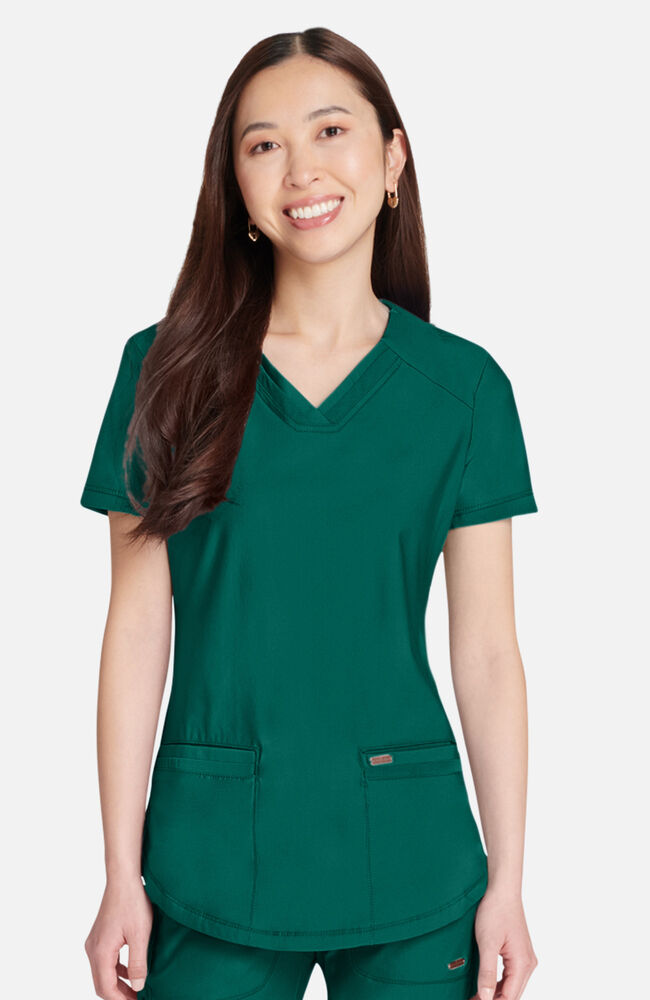 Cherokee Medical FORM Women's Curved Hemline V-Neck Scrub Top