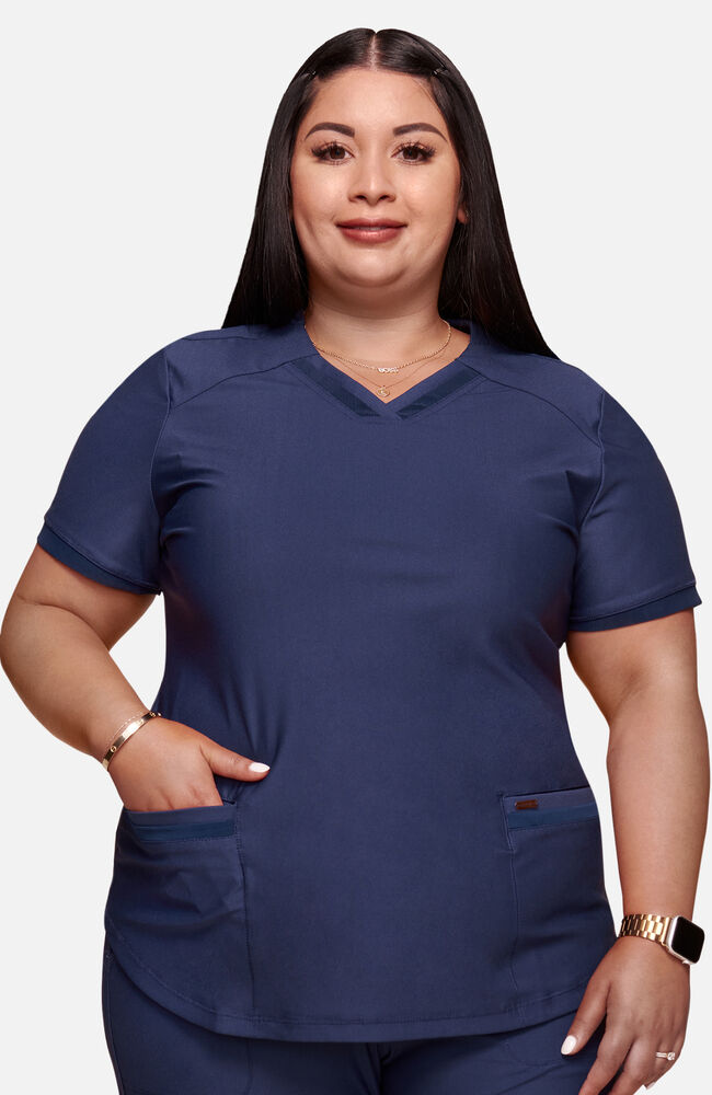 Cherokee Medical FORM Women's Curved Hemline V-Neck Scrub Top